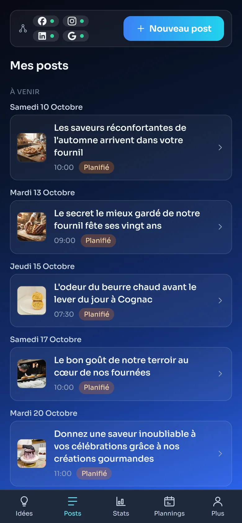 Les publications de la semaine dans Pilot Box sur téléphone