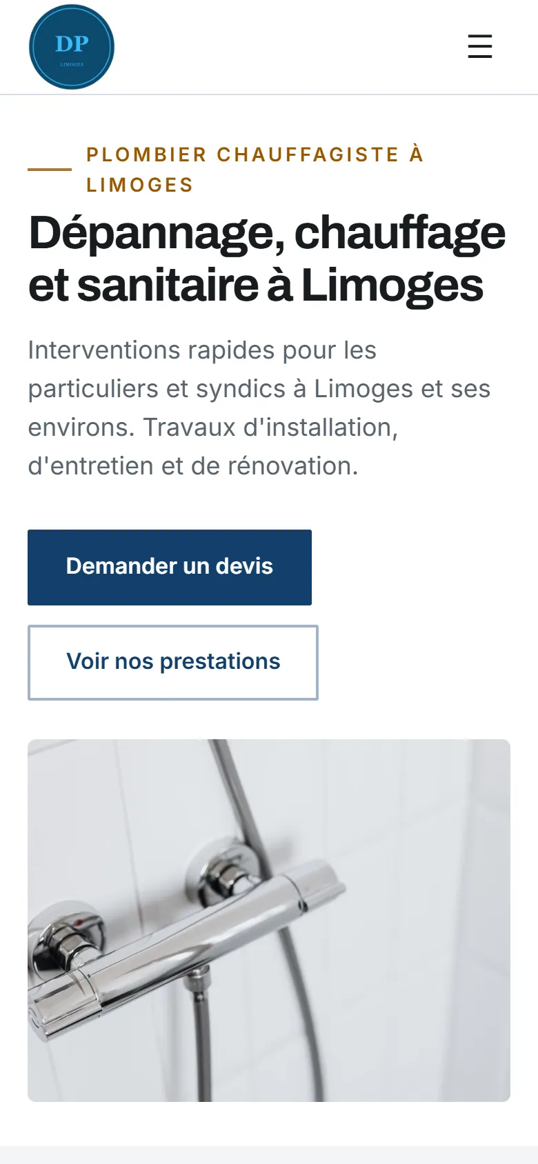 Le même site sur téléphone