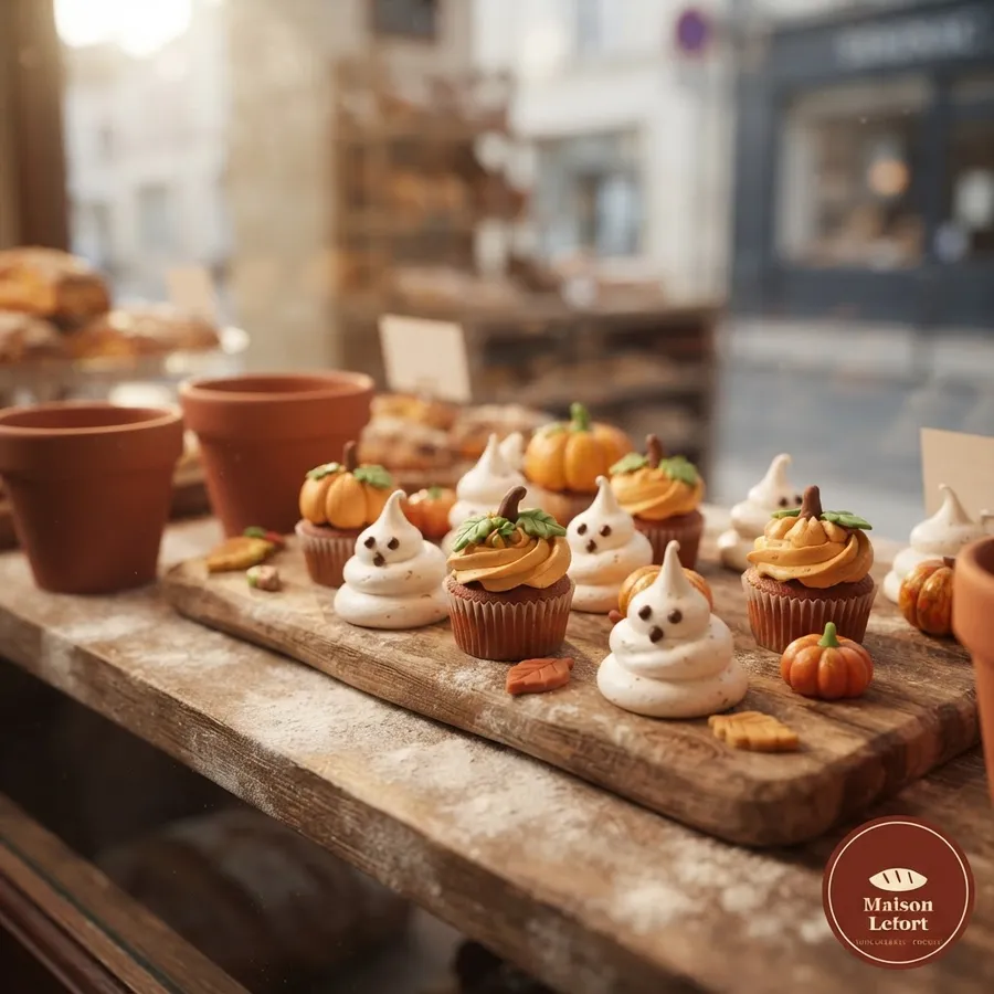 Visuel généré : petits gâteaux d'Halloween